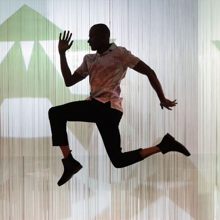 Image of a person mid air